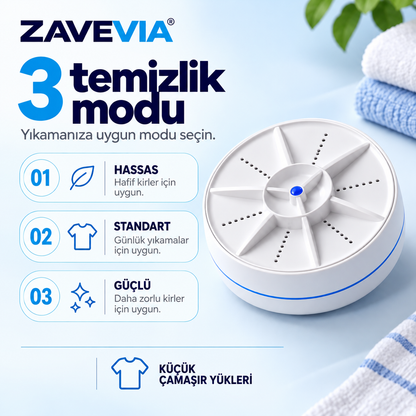 ZAVEVIA – Kompakt Taşınabilir Yıkama Makinesi